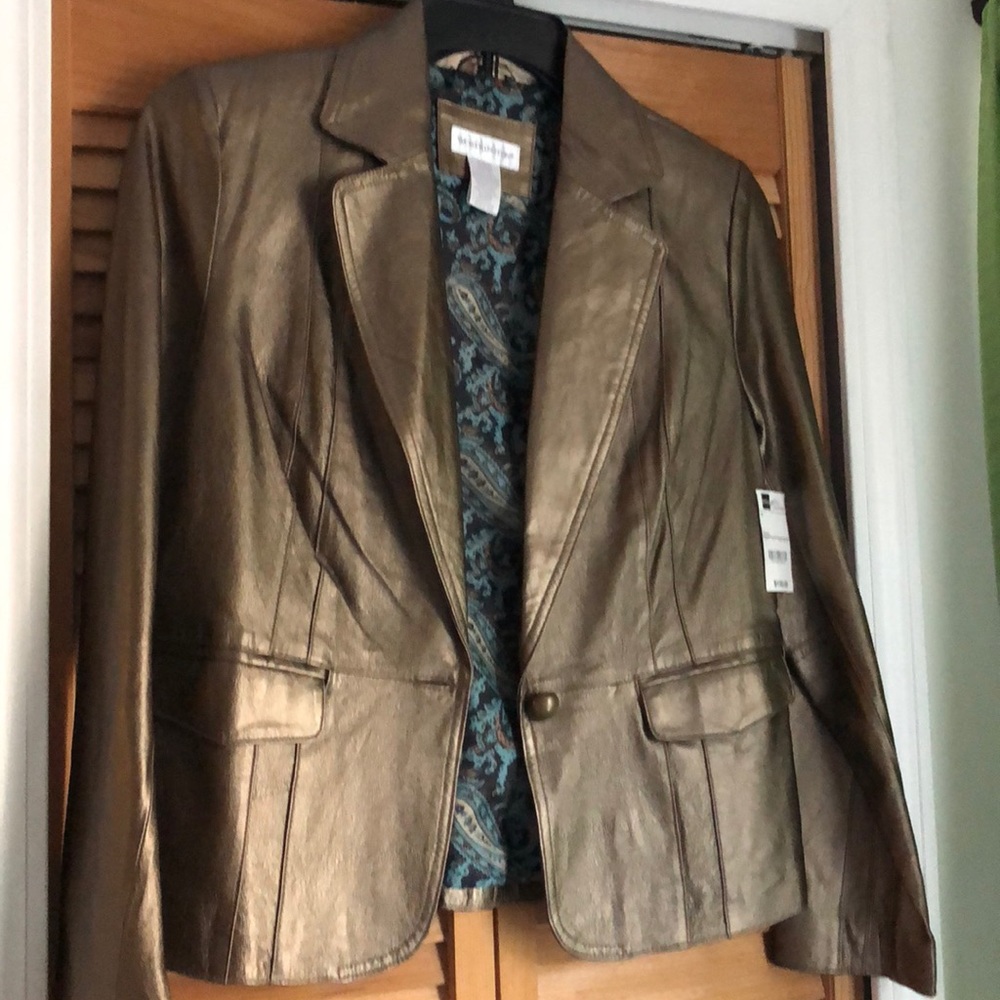 Bronze leather jacket